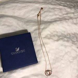 Swarvoski rose gold diamond necklace